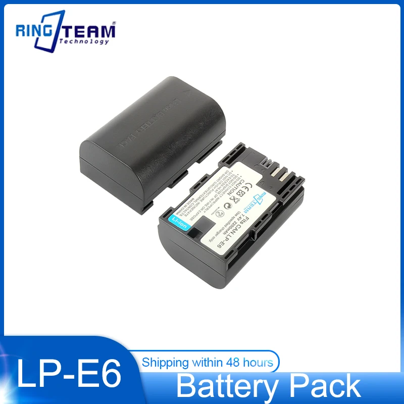 Lp-E6 Lp E6 Batteria Per Canon Eos 5Ds 5D 6D 7D 60D 60Da 70D Mark Ii Mark Iii 80D Xc10 Dslr Lpe6 2200Mah Batteria