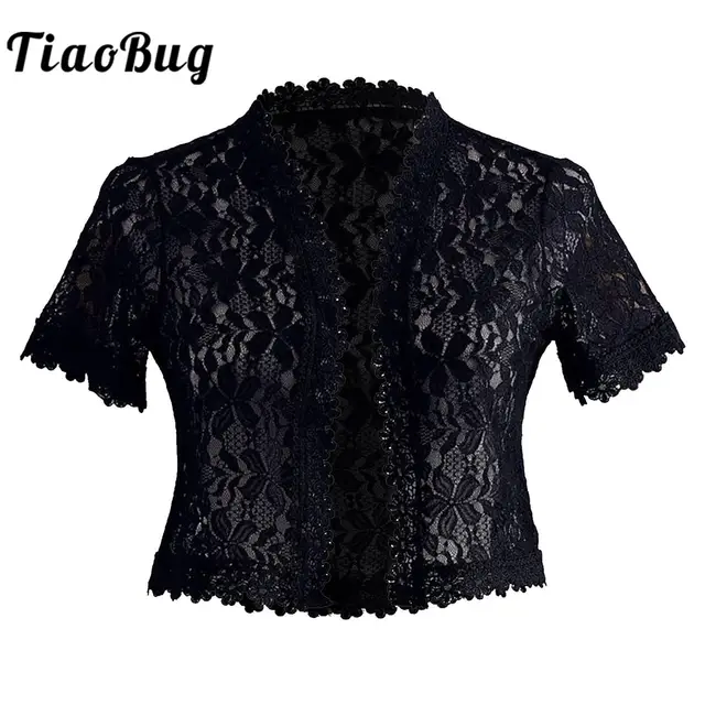 [오케이나우ㅣ강추] 여성용 꽃무늬 레이스 볼레로 신부 랩 크롭 가디건 [오케이나우ㅣ추천]