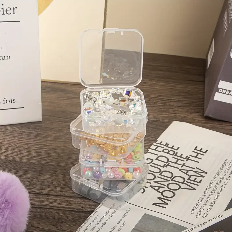 1 32 grid transparent plastic storage box portable multifunctional DIY craft and jewelry craft supplies container