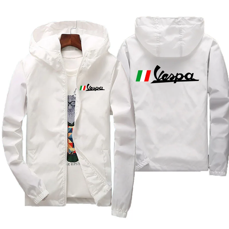 Summer Vespa Battery Car New Men's Casual Bomber Jacket Fashion Outdoor Ultra-Thin Zipper Sports Sunscreen Clothing