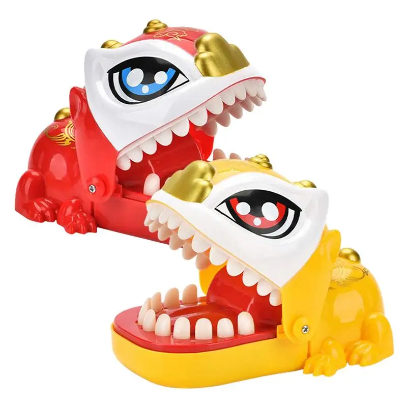 

Biting Hand Trick Toy Bite Game Lion Biting Toys Tricky Pressing Teeth Hand-Eye Coordination Lion Interaction Toy Trick Toys for