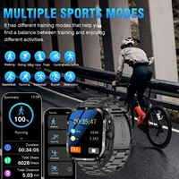 Smart watch, full touchscreen sports watch, Bluetooth calling, with flashlight, unisex, compatible with Android and iPhone. - Image 5