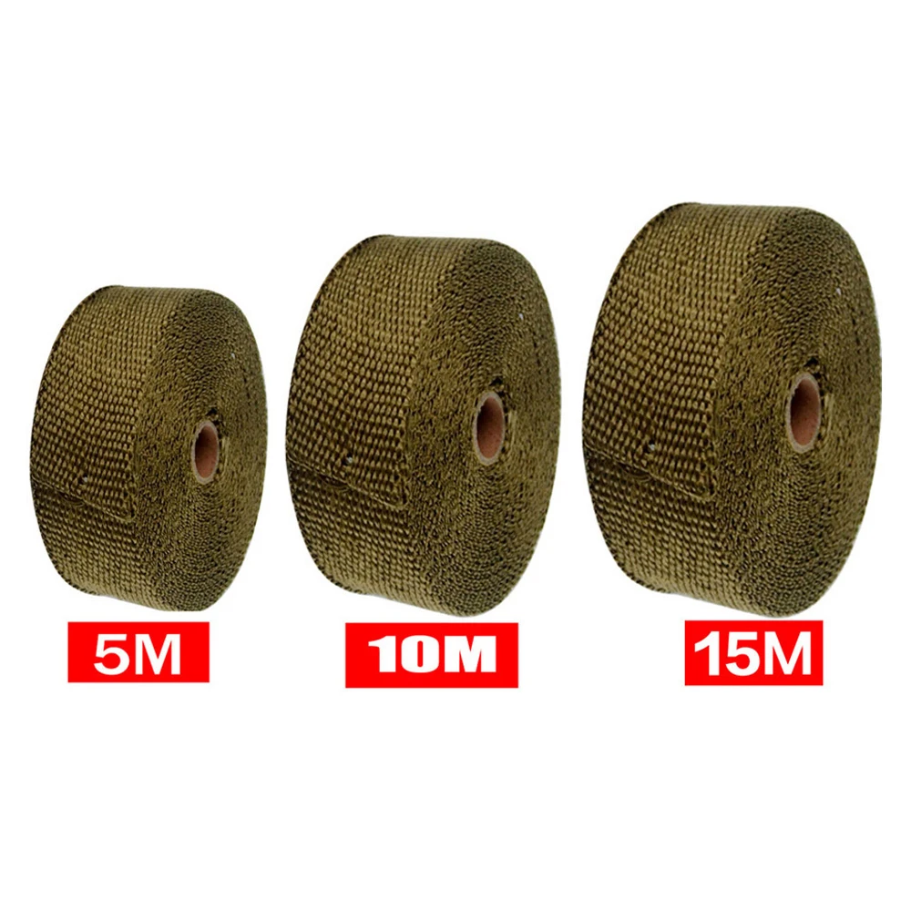 15M High Heat Insulation Wrap Exhaust Header Pipe Cloth Tape for Car  Motorcycle