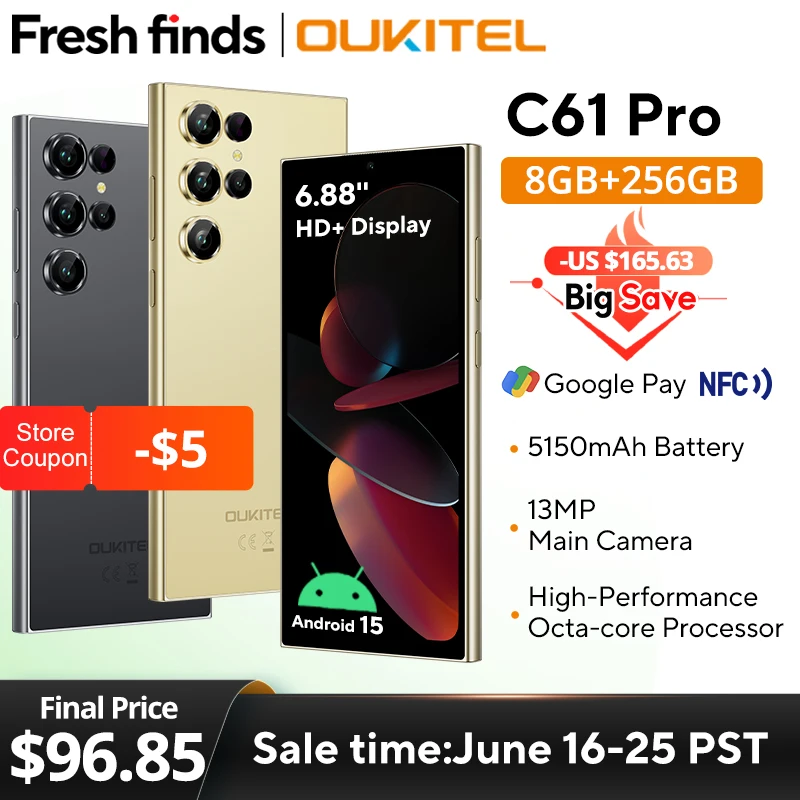 World Premiere】Oukitel C61 Pro Smartphone 6.88 inch 6.88