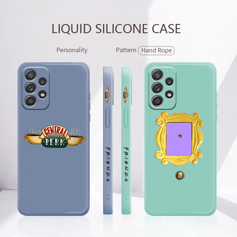 Etui Coque Central Perk Coffee Friends Liquido Quadrato Per Redmi Note 9C 10 9T 9S 8 K40 Note 10 Pro K30 9A 9 11S 11 10C Slim Fit