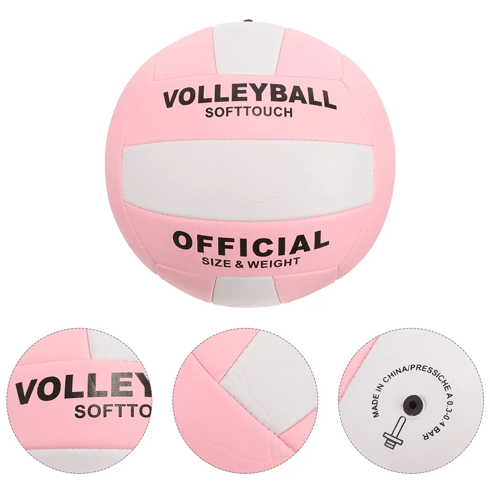 

Soft Volleyball Game Training Practice Entrance Examination Beach Equipment Sports Pink Inflatable