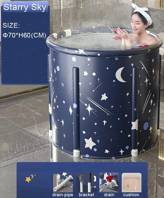 Bañera portátil plegable para adultos, bañera familiar, piscina para niños,  Spa, Sauna, bañeras de agua - AliExpress