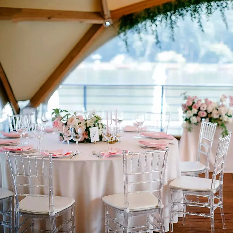 10Pc Popular Wedding Banquet Hotal Decoration Acrylic Crystal Chair For Indoor Dining Room Outdoor Beach Event Site Layout Props
