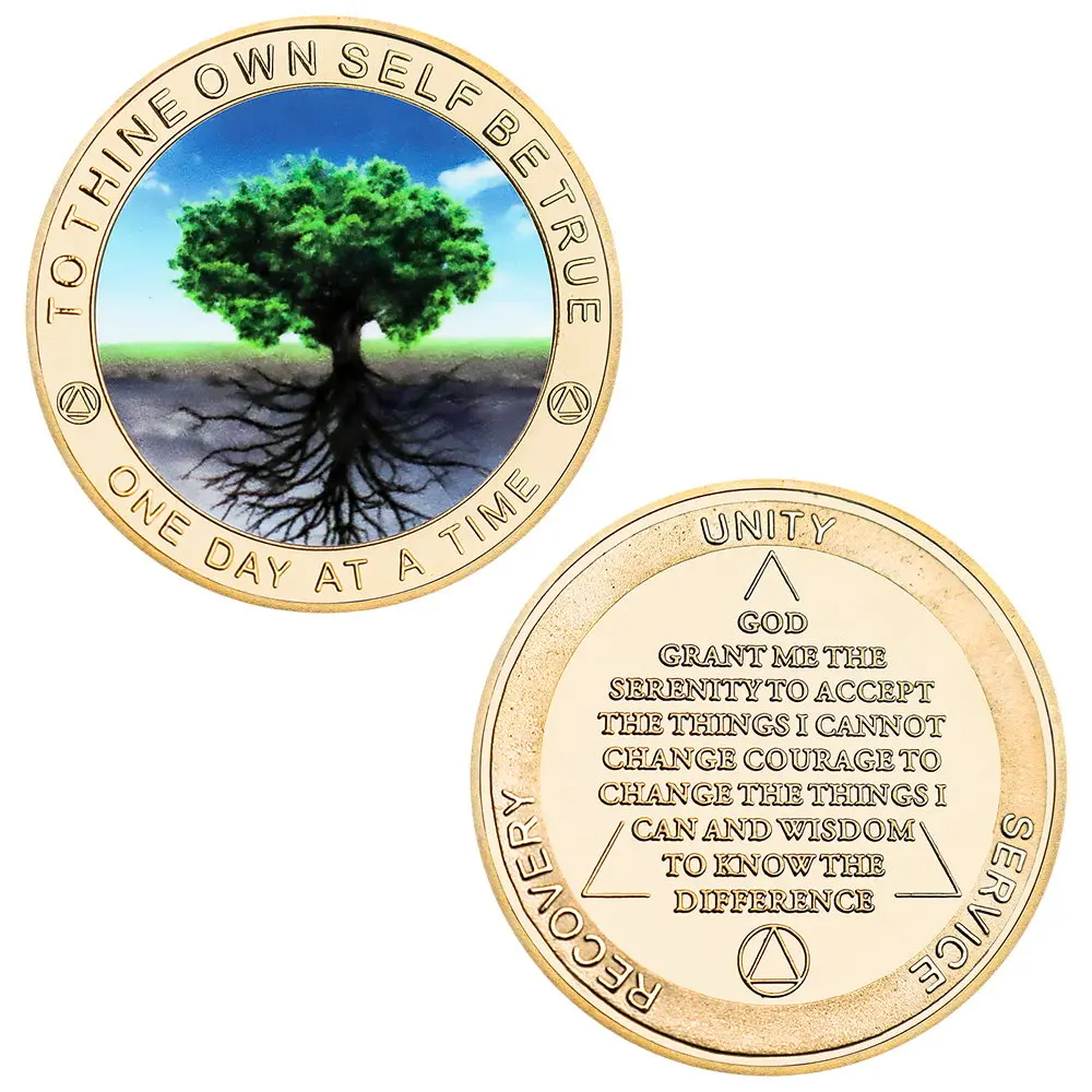 5pcs Sobriety Coin Set Achievement Medallions Sobriety Gifts for Adults Alcoholics Addiction Recovery Gifts For Sober Art Gifts