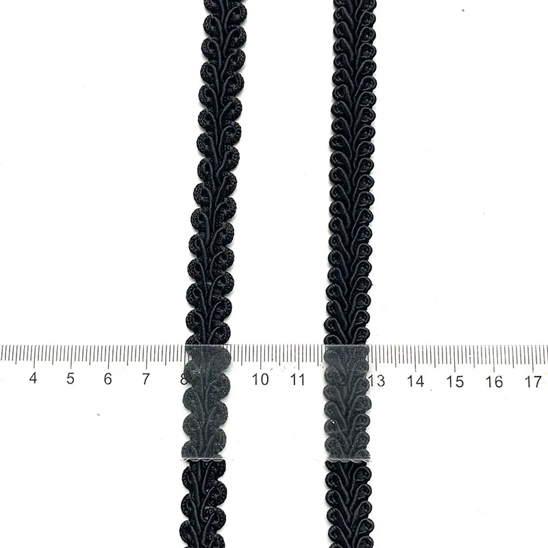 Lace Ribbon 5m/16.4ft Each pack 1.2cm Wide Curtain Centipede Curve Lace Trim Handmade DIY craft sewing black ribbons curtain decoration