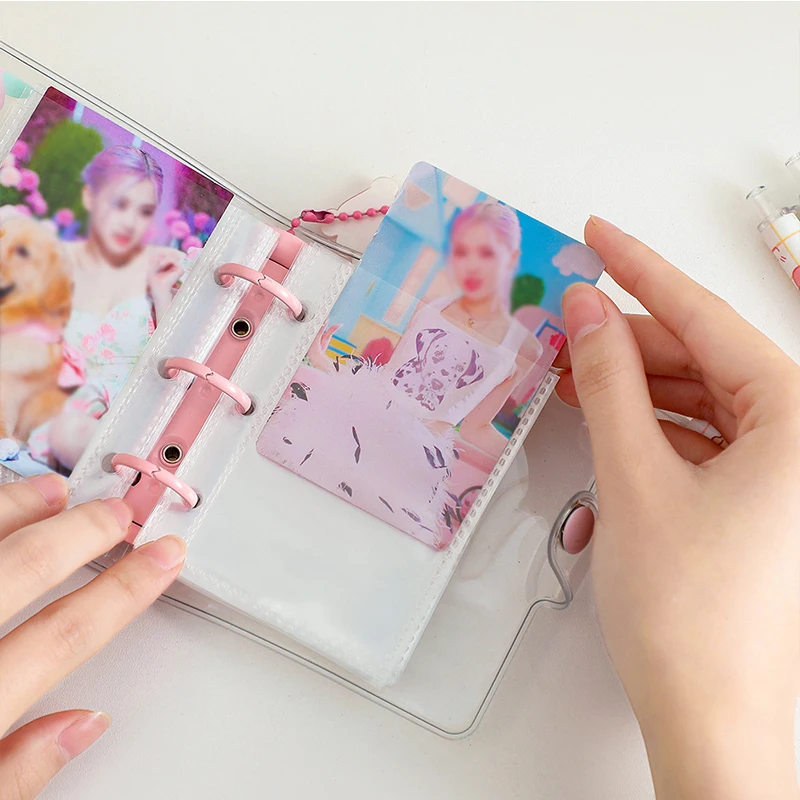 Photocard Holder INS 3 Inch 20 Pockets Photo Album Cartoon Card Collect Book Hand Account Book