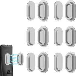 Magnetic Remote Control Holder Set - 6 Pack Silicone Wall Mount Caddies with Strong Adhesive (Grey)