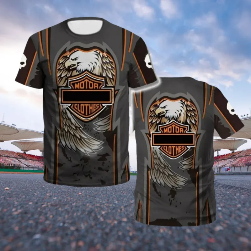 2024 Summer New Hot Sale Race Skull Men&Women Harley Motorcycle Racing T-Shirt KID/Adult Quick-Drying Davidsons Cool Trend Top 2