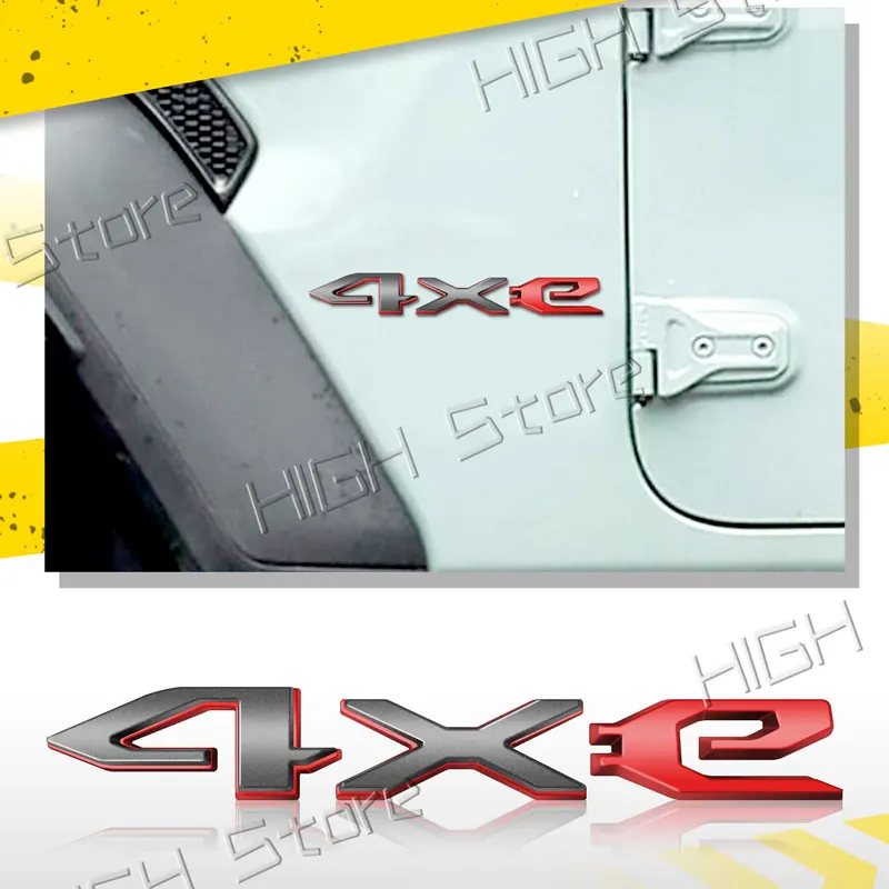 3D ABS Car Badge 4xe Body Sticker Jeep Wrangler JL JK Rubicon Auto Styling Fender Rear Trunk Emblem Decals Accessories