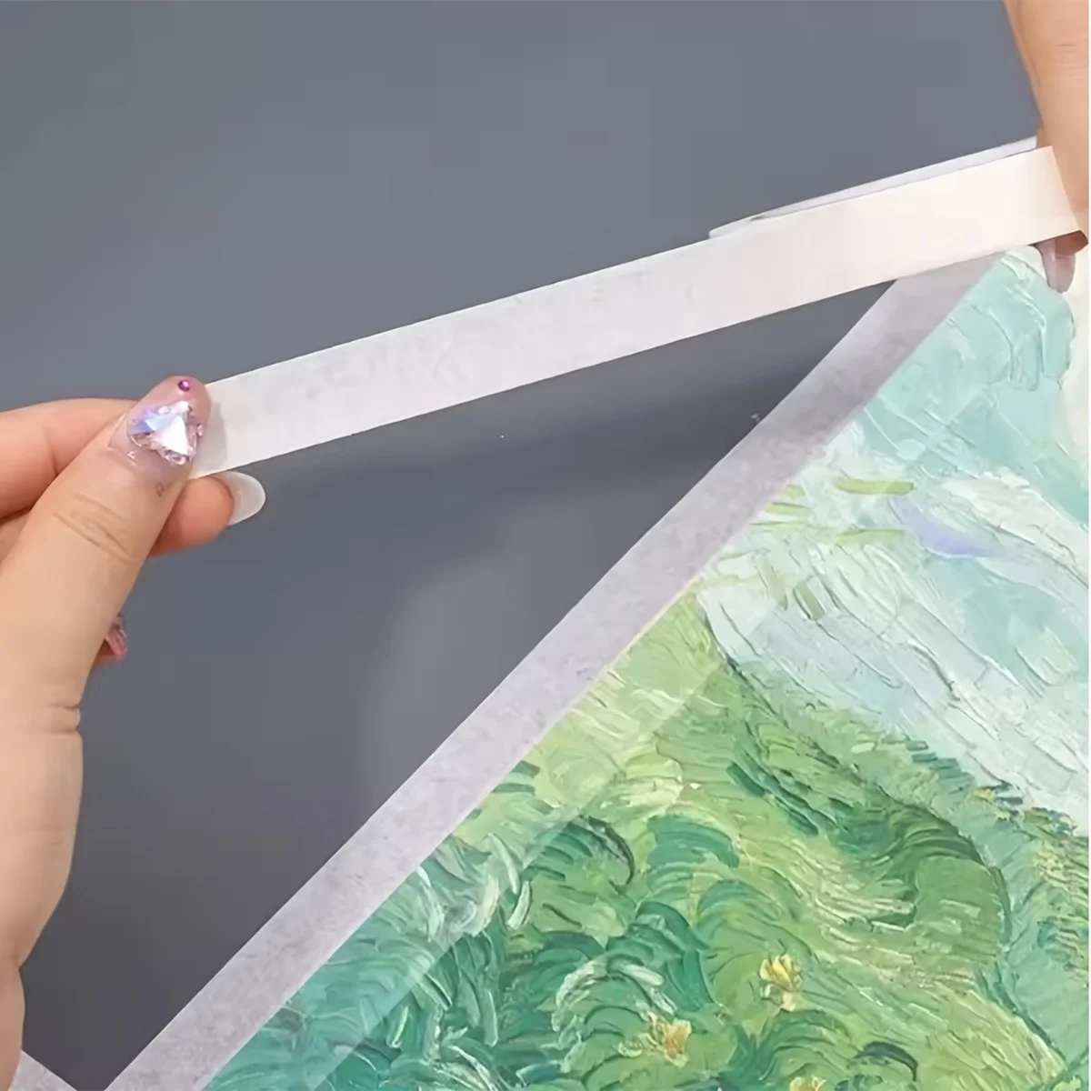 1pc 흰색 마스킹 테이프 장 종이 쓰기 가능 접착 테이프 그림용 DIY 유화 스케치 홈 오피스 용품