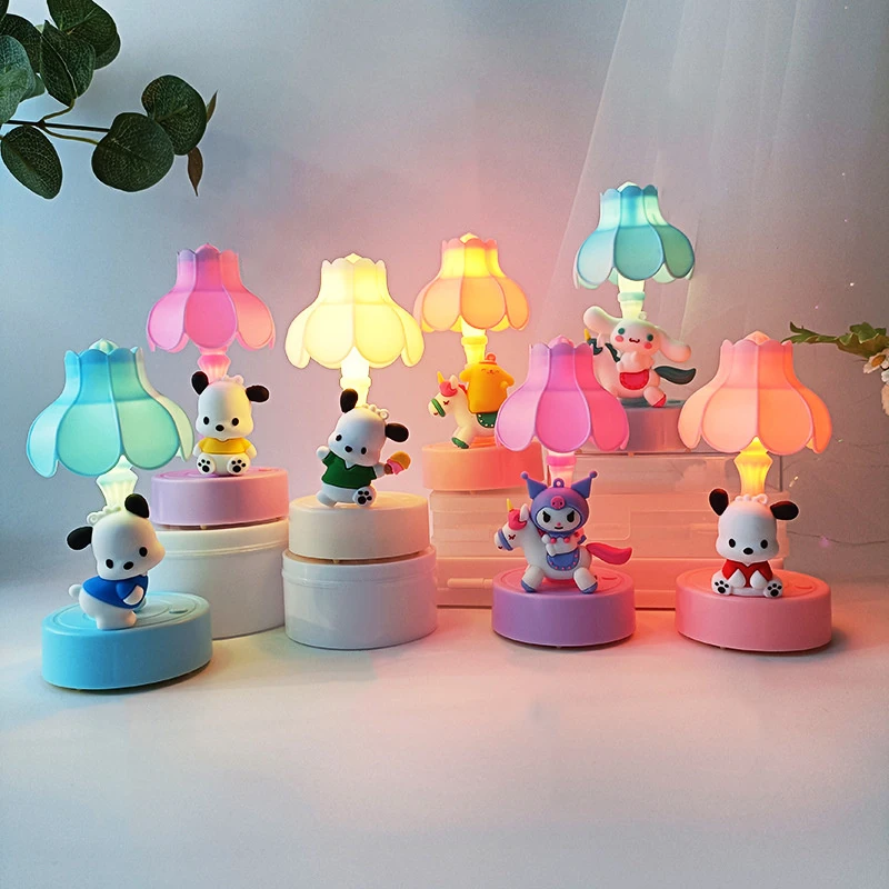 

Kawaii Sanrio Hello Kitty Pochacco Cinnamoroll Night Light Diy Shine Sleep with Child Dormitory Fine Birthday Christmas Gift