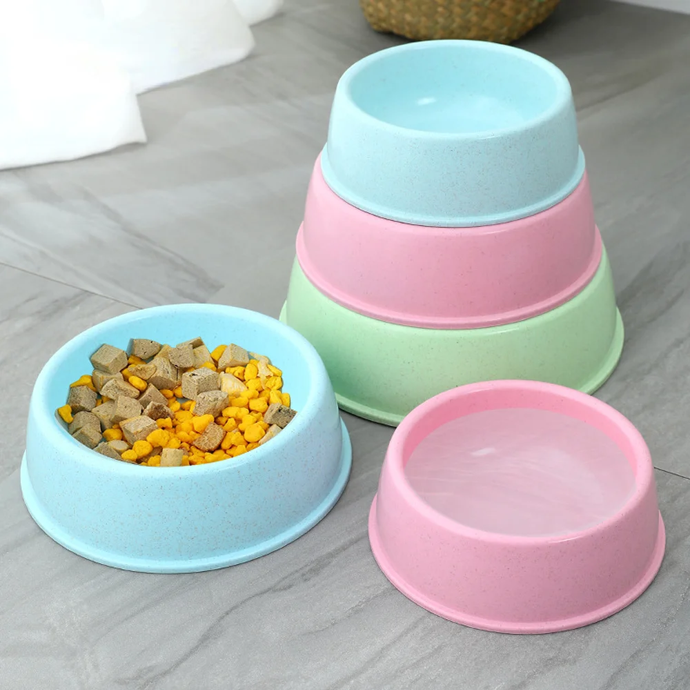 

Cat Bowl Pet Wheat Straw Pet Food Bowl Pet Feeding Bowl For Cats Dogs Water Food Feeder Pet Feeding Supplies Easy To Clean