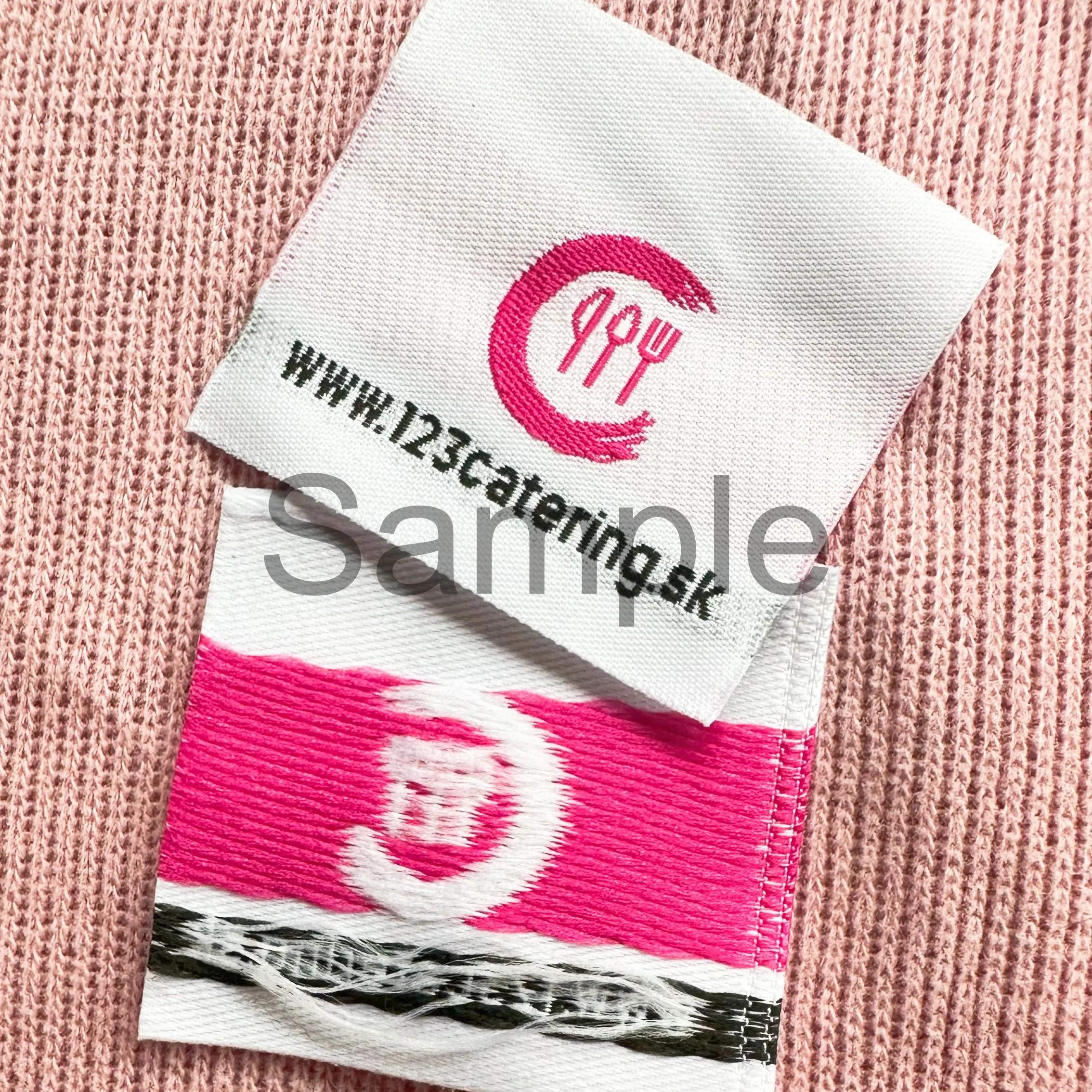custom garment tags Custom Garment Tag Clothing Shoes Personalized Logo Washable Woven Label Sewing Accessories 24040901
