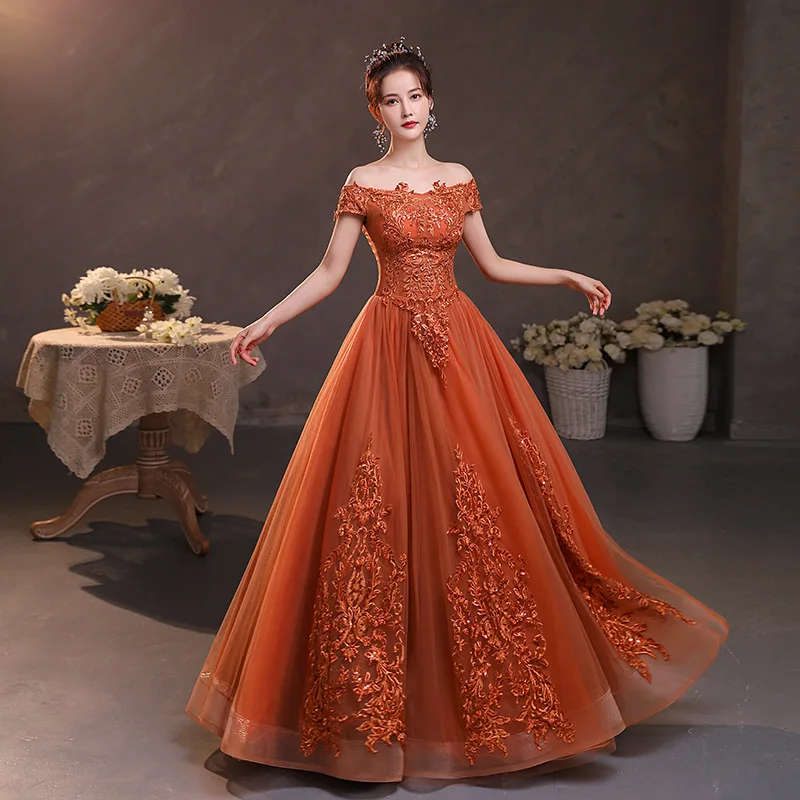 

Off the Shoulder A-Line Evening Dress for Women 2024 vestidos de fiesta Lace Appliques Wedding Party Prom Gown vestidos de noche