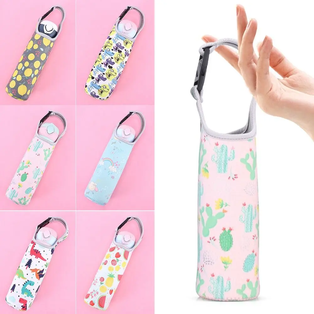 

Insulation Water Bottle Bag Carrier Pouch Printing Water Bottle Holder Handheld Beverage Bag Outdoor Sport Water Bottle