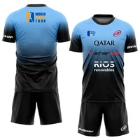 New Men's Padel Tennis Training Suit Premium Gradient Padel Shorts and T-Shirt Set Summer Quick Drying Sportswear Two-piece Set 2