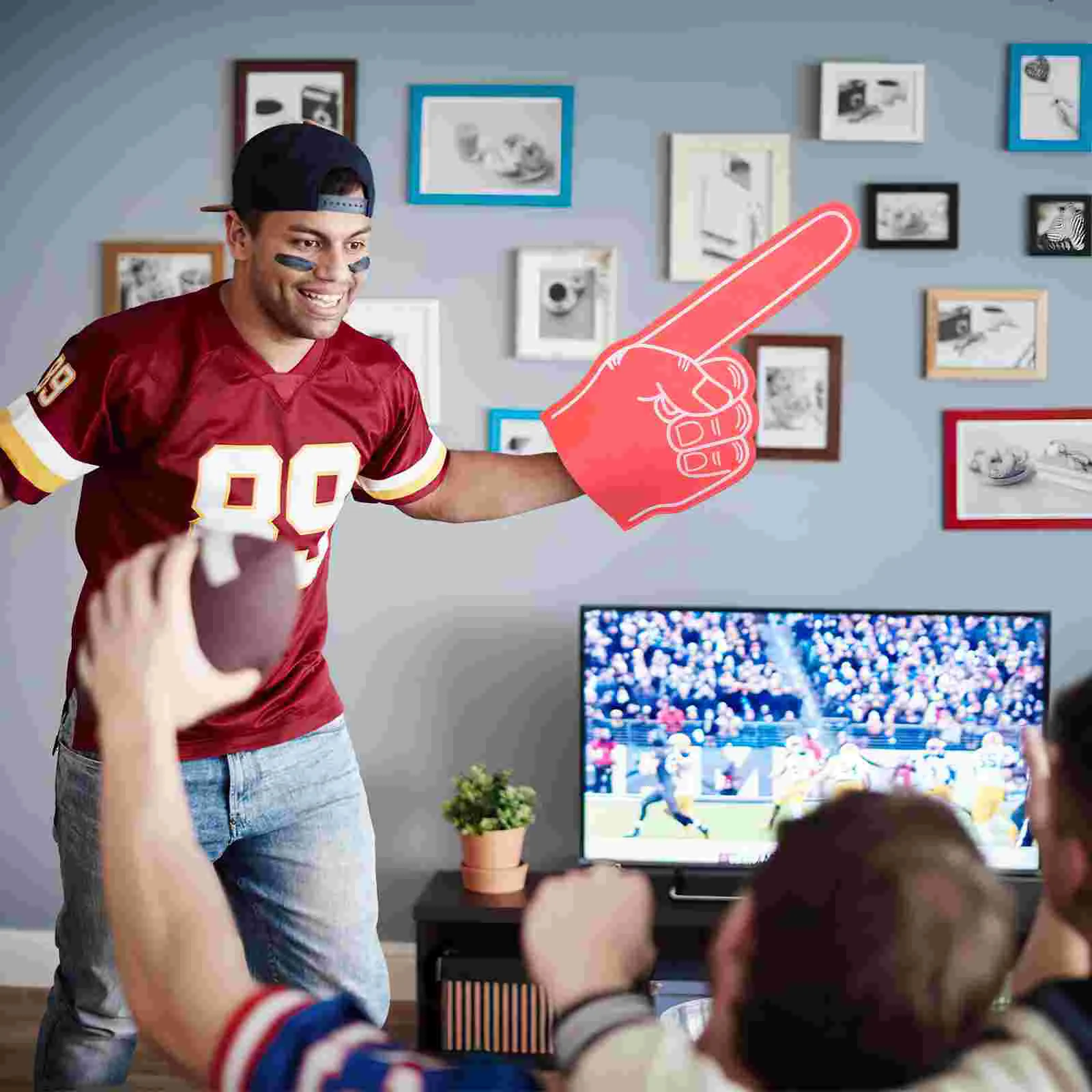 4 Pcs Foam Finger Giant Foam Finger Cots Large Size Anti Slip EVA Cheerleading Props Sports Favors Team Souvenirs