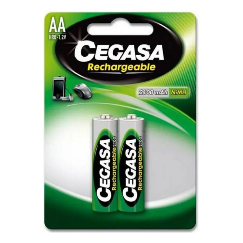Pilas Recargables Cegasa HR6 2100 mAh (2 uds)|Baterías recargables| -  AliExpress