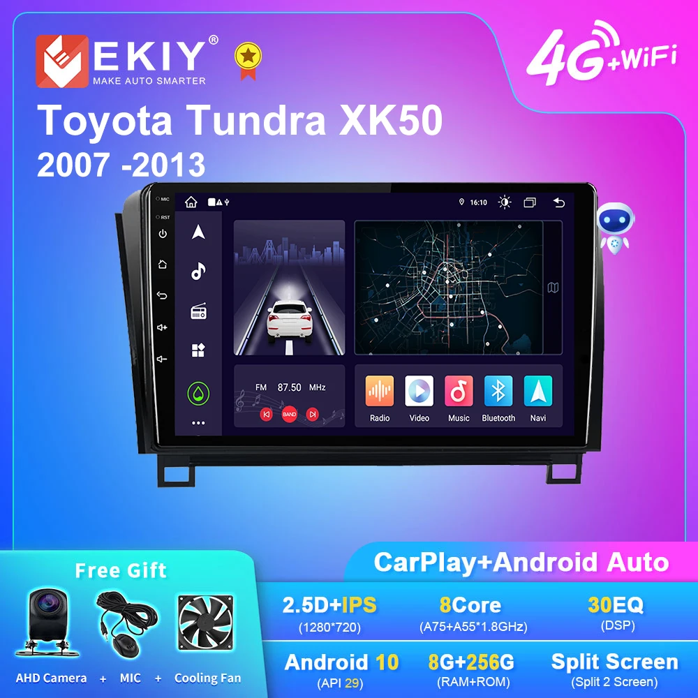 

Автомагнитола EKIY X7 Android 10 для Toyota Tundra XK50 2007 -2013, мультимедийный видеоплеер, стерео GPS DSP Carplay No 2din, головное устройство