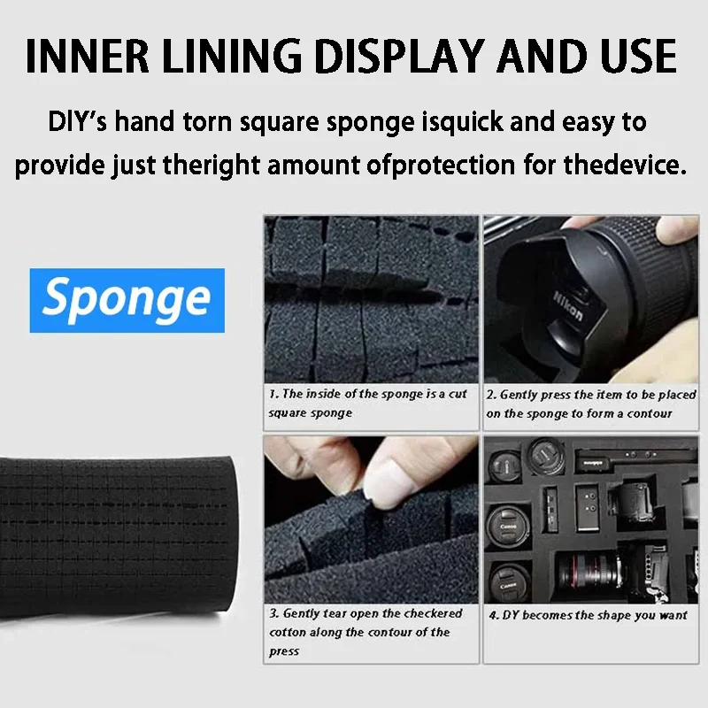 Black Handheld Repair Tool Storage Case Portable Hardware Tools Organizer Suitcase Instrument Equipment Safety Protection Boxes 6