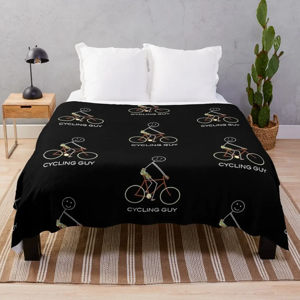 

Funny Mens Cycling Design Throw Blanket Decorative Sofas Shaggy Tourist Blankets