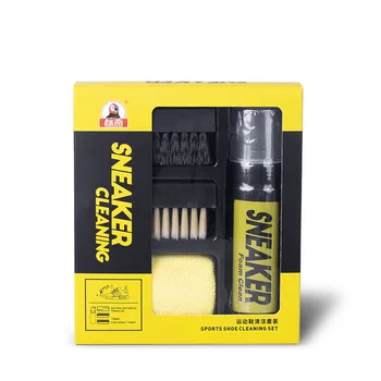 150ML Dry Cleaning Kit for Shoes - Water-Free Foam Sneaker Cleaner with Brush And Cloth for White Suede Boots