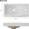 Modern Combo Bathroom Vanity with Ceramic Basin 16" Bathroom Vanity Sink for Small Space, Wall Mounted Cabinet Set 5