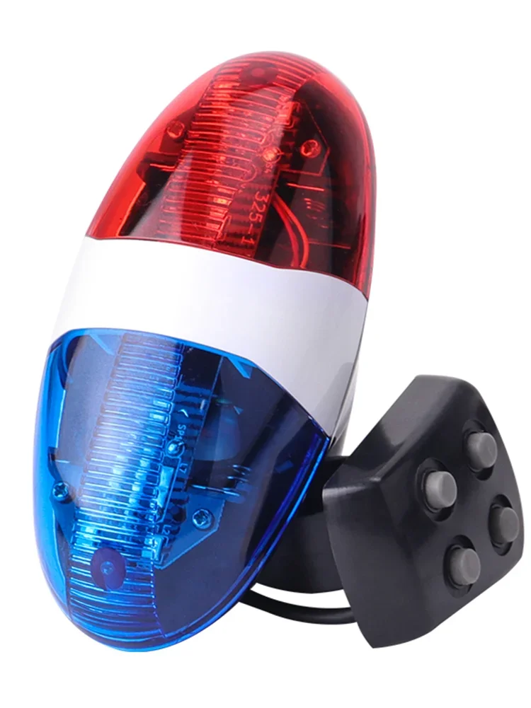 Bicycle Police Siren Power Horn Bell 6-LED Strobe Safety Light for Kids Bike bicycle bell bicycle accessories bicycle horn