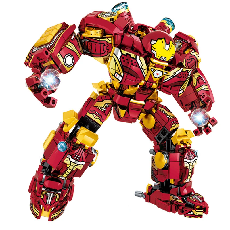 Superheroes Mecha Building Blocks Toys for Boys Super Armor Robot Model Military Warrior Action Figures Gifts for Kids Children 3