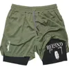 Anime Performance Shorts Toji Printed Men GYM Casual Sports Shorts Workout Running Mesh 2 In 1 Sport Short Pants 2