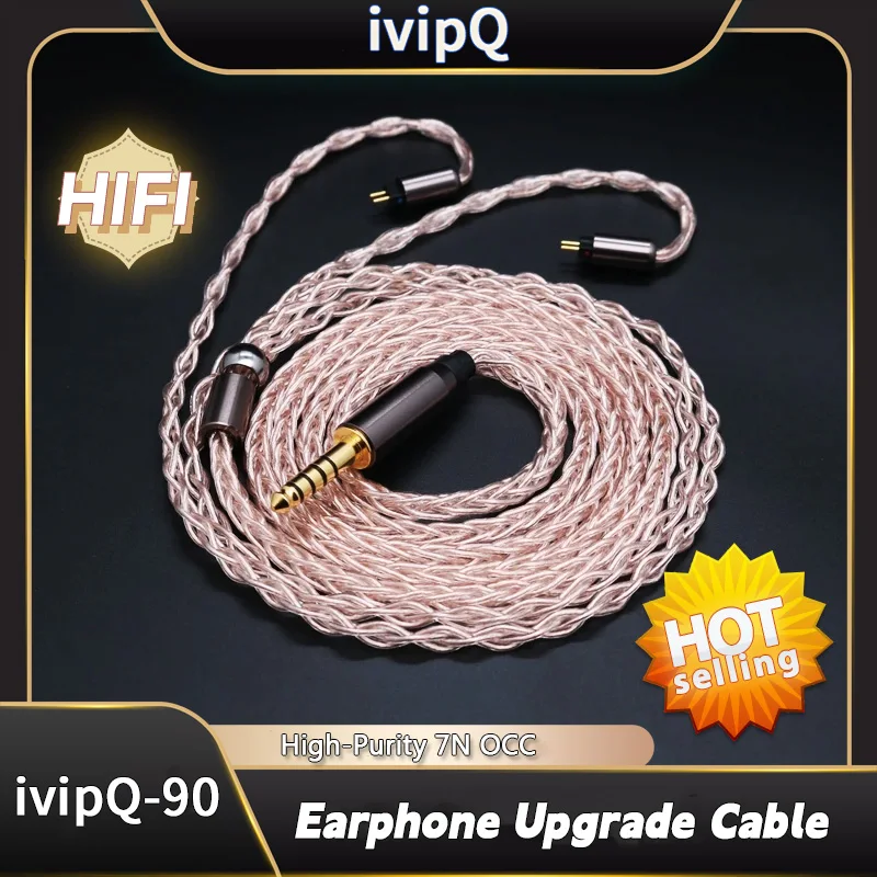 Ivipq 8コアリッツ高純度7N occ 2Pin 0.78ミリメートルmmcx qdc