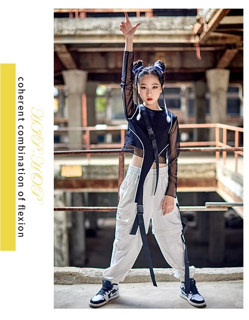 2023 Summer Jazz Dance Costume For Girls Black Loose Cargo Pants Womens And  Hip Hop Clothes For Stage Performances BL10645 From Naichazhu, $25.28