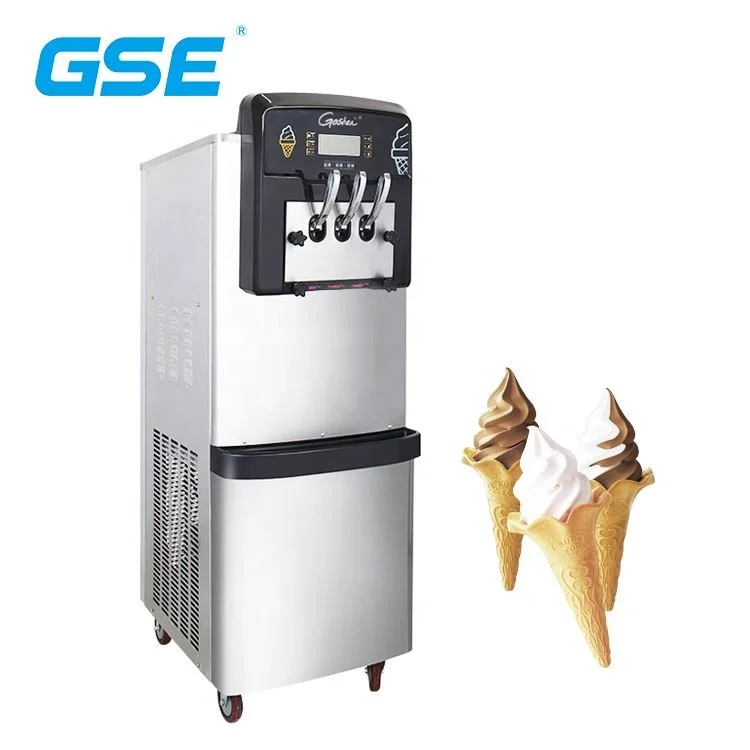 

2020 New model commercial soft ice cream making machine use milk or powder ice cream machine robot vending