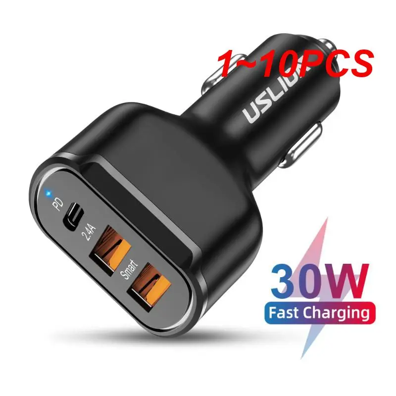 

1~10PCS 30W QC PD 4.0 3.0 Car Charger Quick Charge For IPhone 12 11 Max Mini S10 9 Fast Charging Type C