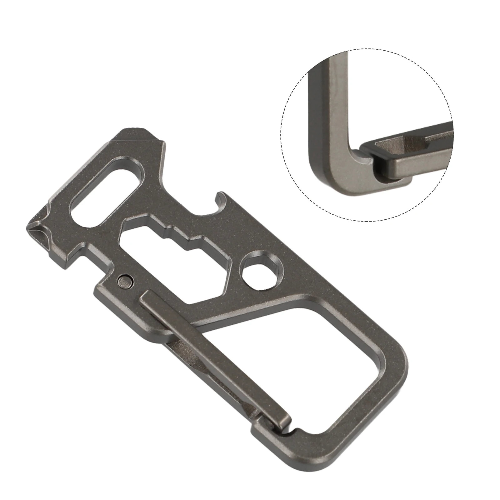 

Брелок для ключей с карабином, матовый Мульти-инструмент для велосипеда и велосипеда, уличный полированный спицевой ключ TC4, 1 шт.