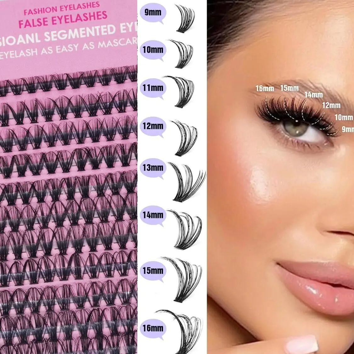 Eyelash Extension 280pcs Individul Claster Eyeash Extension 30D/40D Mix Length DIY Cluster Lashes