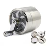 55mm Herb Grinder Hand-cranked Tobacco Crusher Durable Zinc Alloy Spice Mills with Sharp Razor for Smoker Smoking Accessories 4