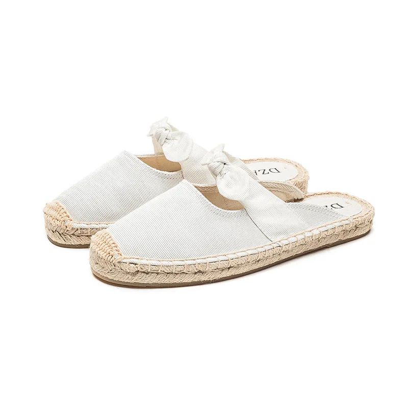 2020 Nieuwe Speciale Rubber Effen Vrouwen Espadrilles Zomer Indoor Slippers Casual Schoenen Canvas Lichtgewicht Ademende Slippers Vrouwen