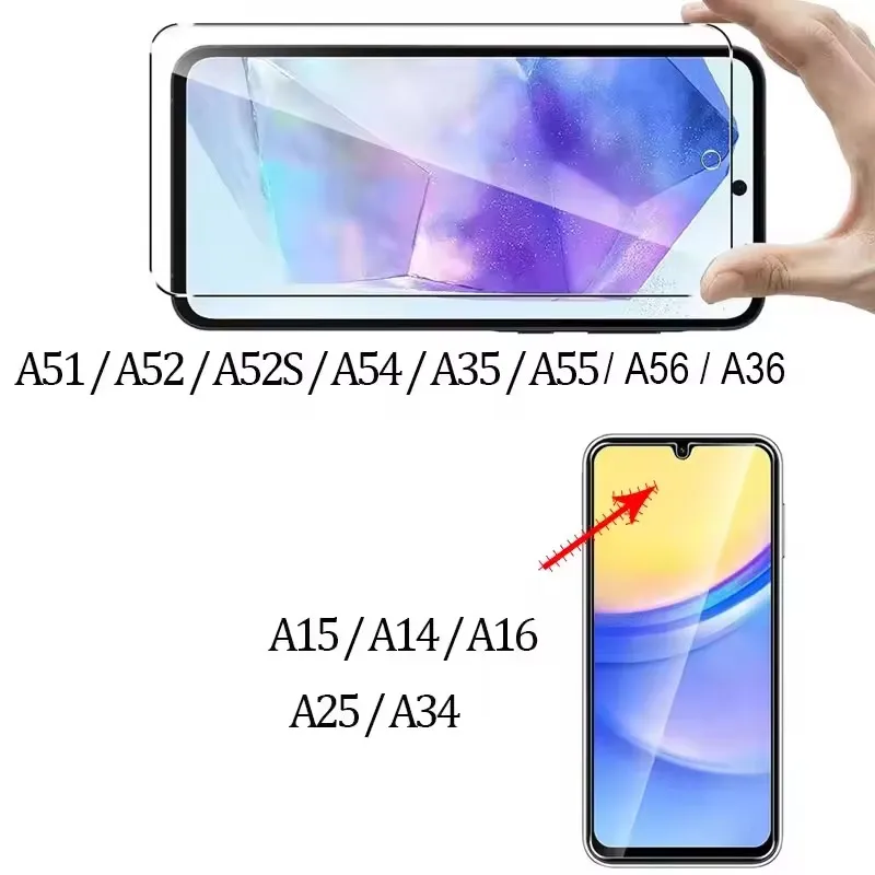 1–5 Stück gehärtetes Glas, vollständige Displayschutzfolie für Samsung Galaxy A56 A36 A16 A55 A35 A15 A54 A34 A14 A53 Schutzfolie – Detail 9