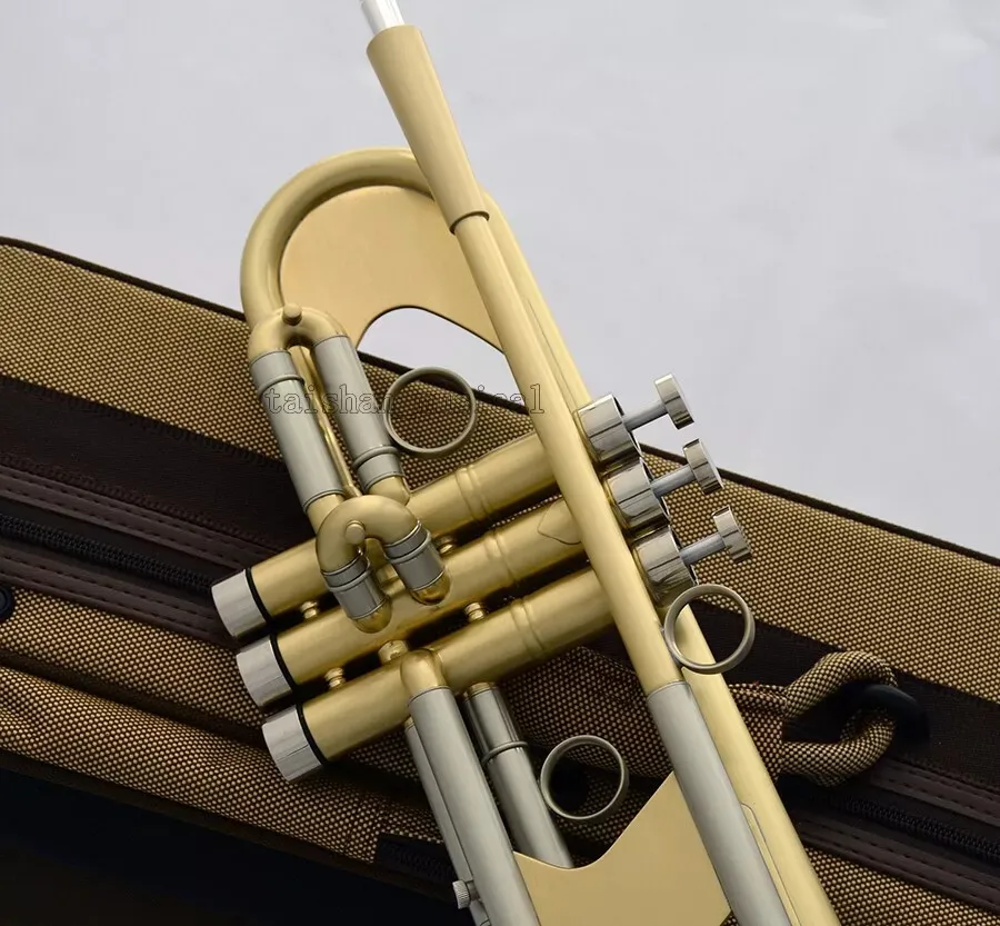 NEW Professional Matt Brushed Brass Bb Trumpet Horn Monel With Case