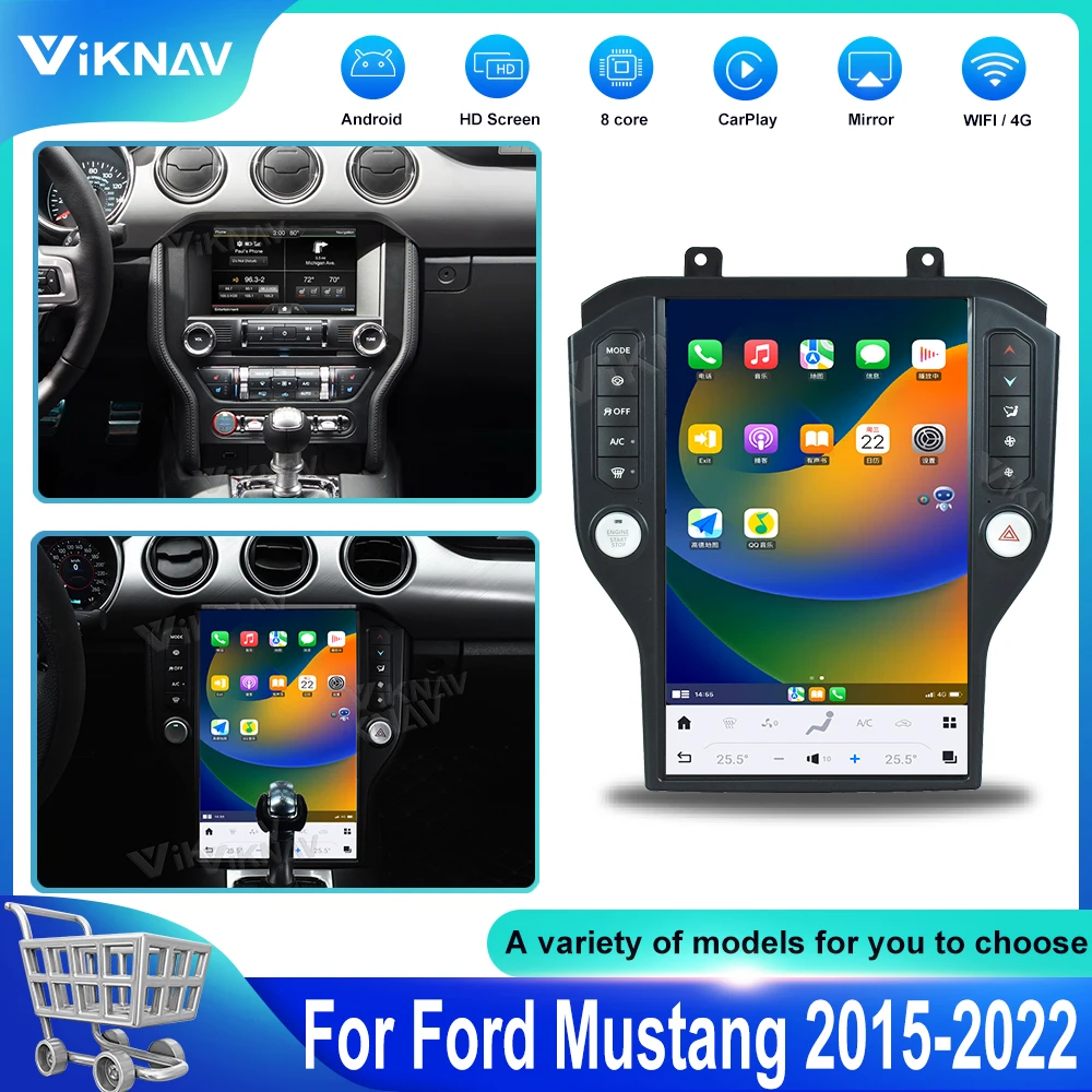 

Qualcomm Snapdrago Car Radio For Ford Mustang 2015-2022 Android Auto 14.4inch Carplay GPS Navigation Multimedia player Head Unit