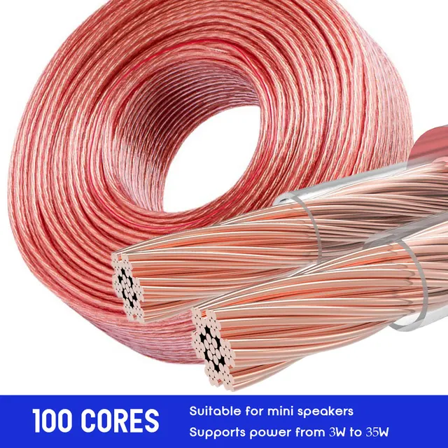 Musical Sound DIY HIFI Audio Speaker Cable Oxygen Free Pure Copper