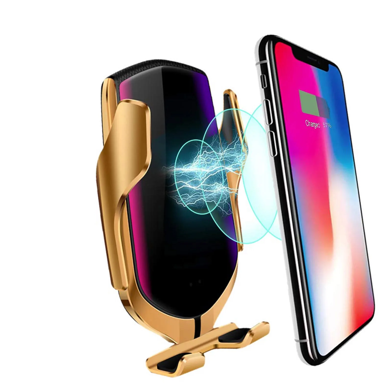 

Беспроводное быстрое зарядное устройство для автомобиля регулируемое поворотное автомобильное крепление для телефона для смартфона планшета других устройств DIN889