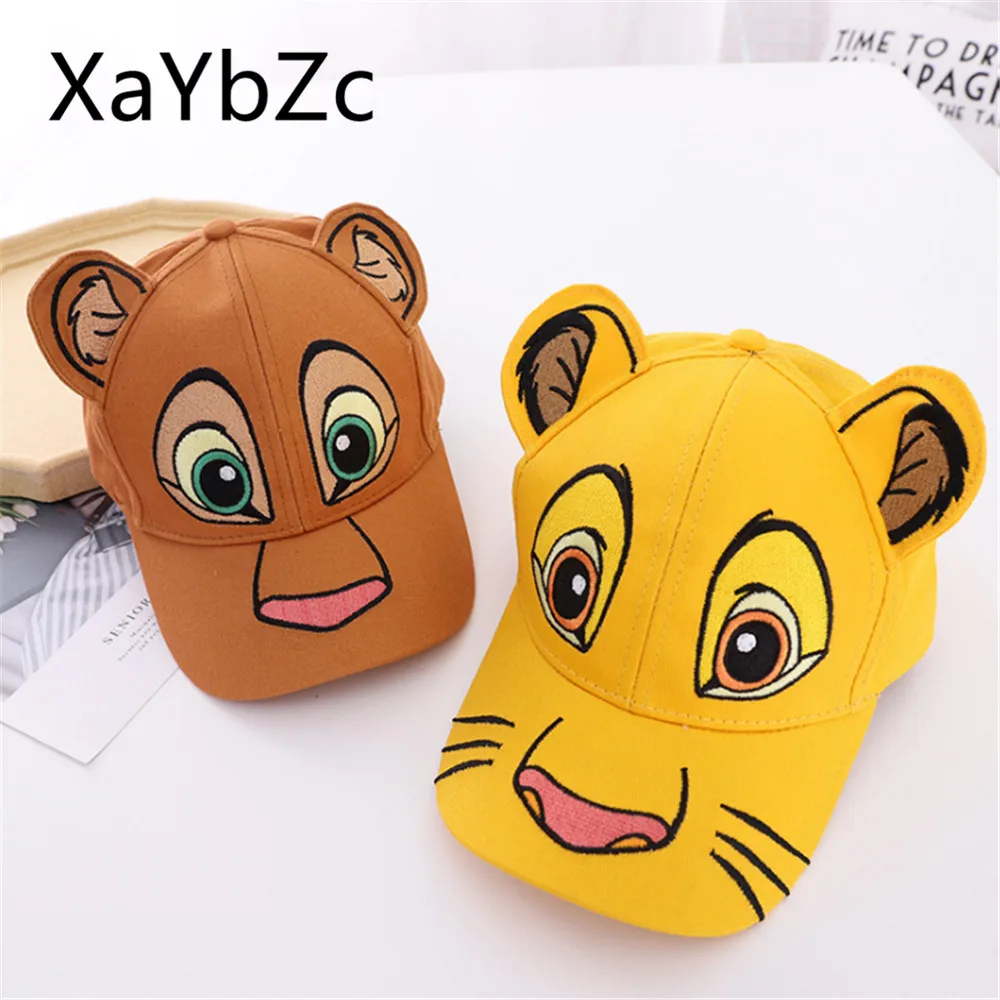 Children's Hat Summer Spring and Autumn Sun Three-Dimensional Cartoon Embroidered Lion Style Baseball Cap fashion baseball cap sun protection hat