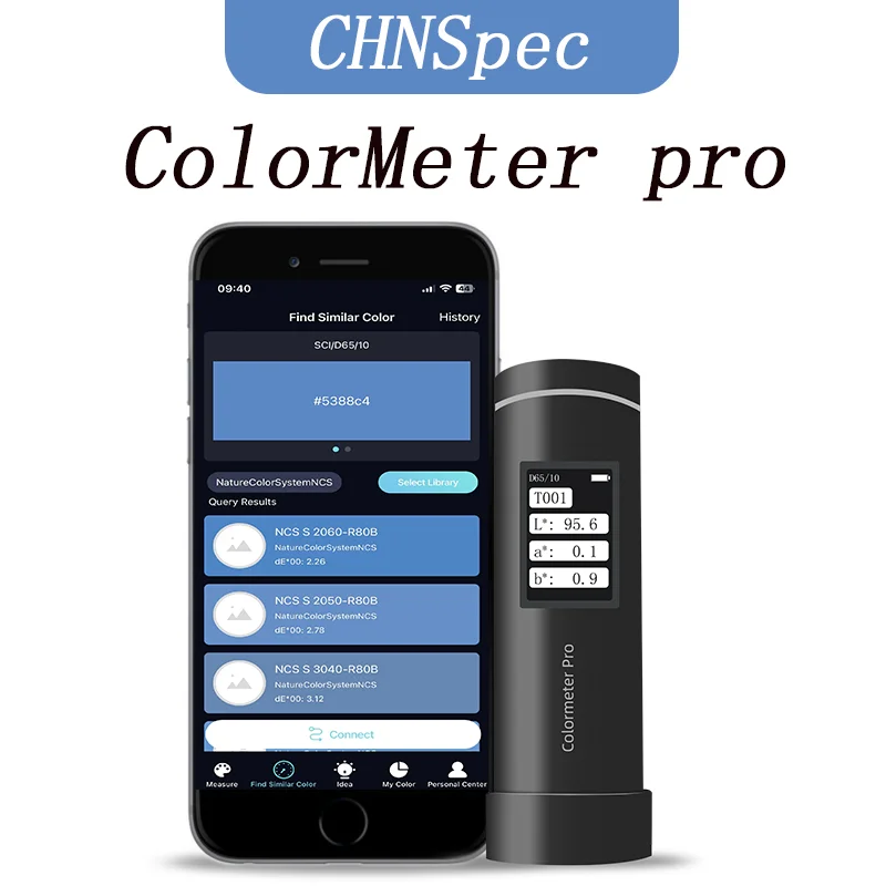 Mobile APP Colorimeter 8mm Caliber Quick Matching Color Code Suitable for Coatings Plastics Textiles
